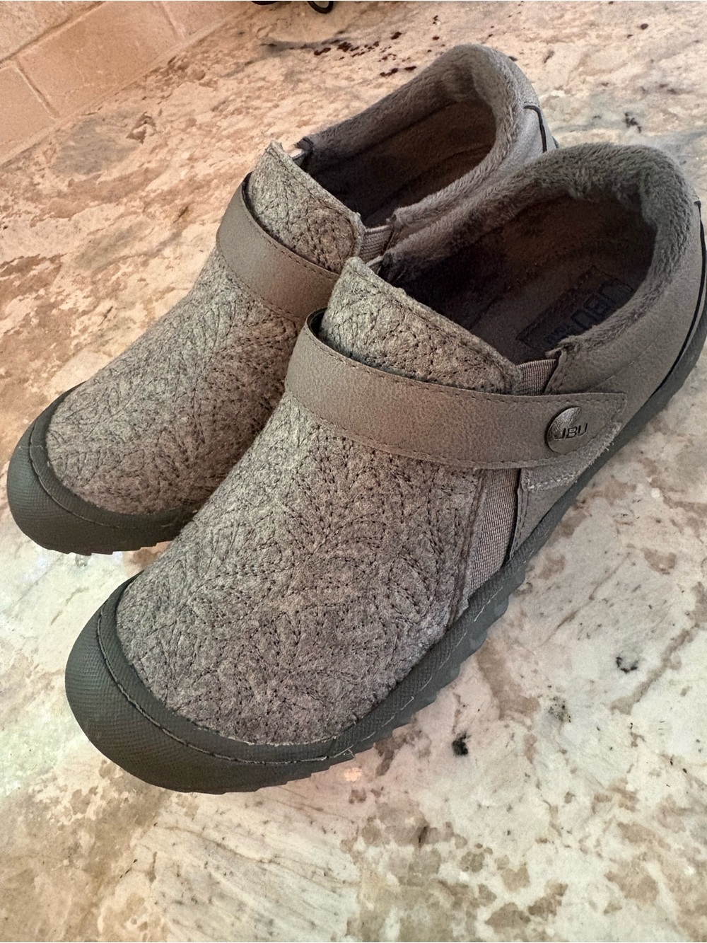 Jambu Gray Quilted Slip-On Casual Shoes